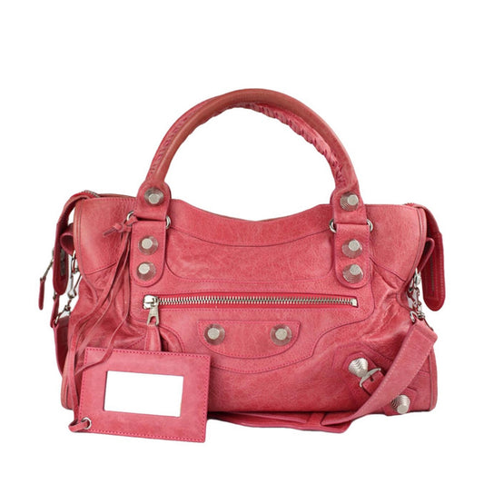 Pink Leather Handbag