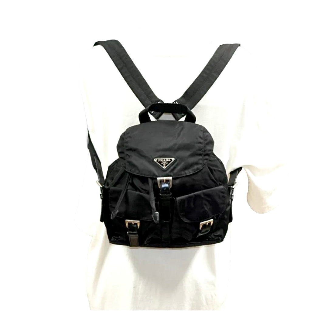 Small Black Nylon Backpack