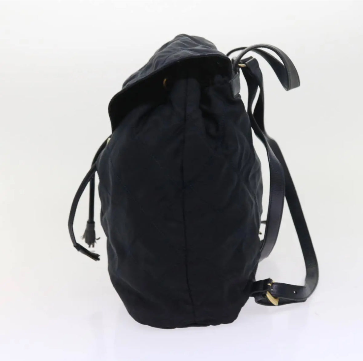 Navy Nylon Backpack