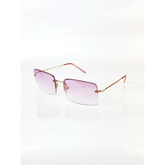 Pink Rimless Sunglasses