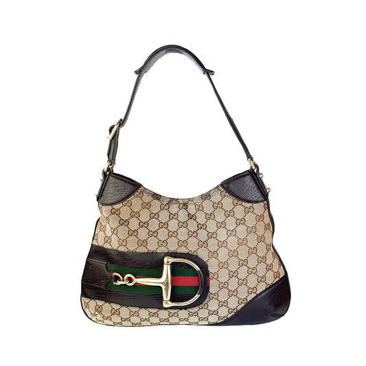 Canvas Brown Leather Handbag