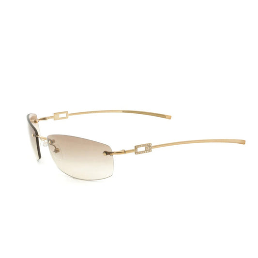 Gold Rimless Sunglasses