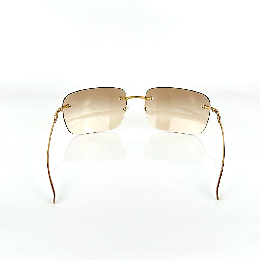 Gold Rimless Sunglasses