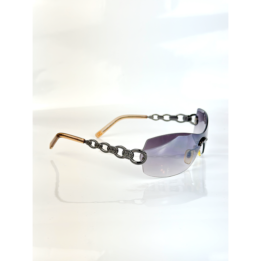 Purple Rimless Sunglasses