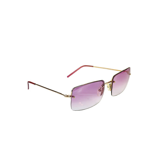 Pink Rimless Sunglasses