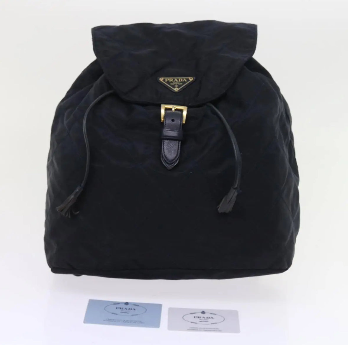 Navy Nylon Backpack