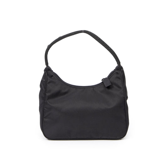 Black Hobo Mini Nylon Handbag