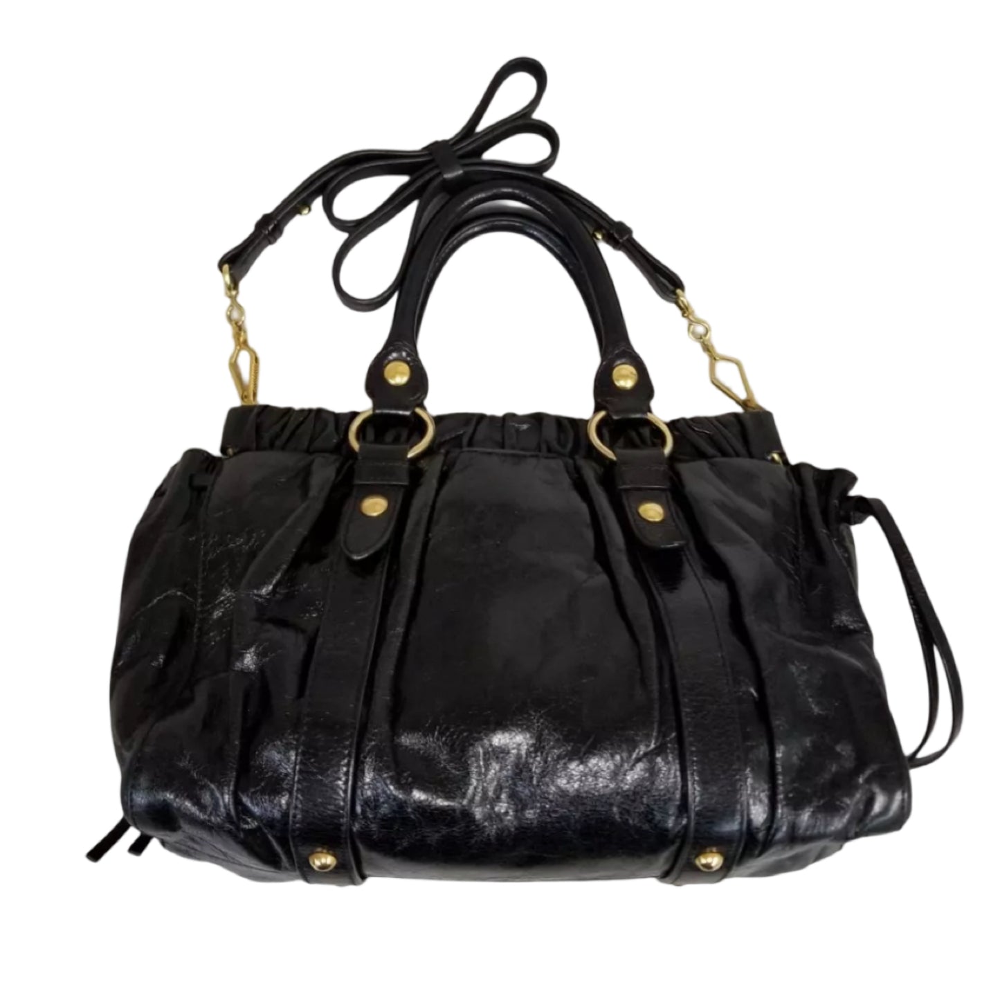 Black Leather Shoulder Bag