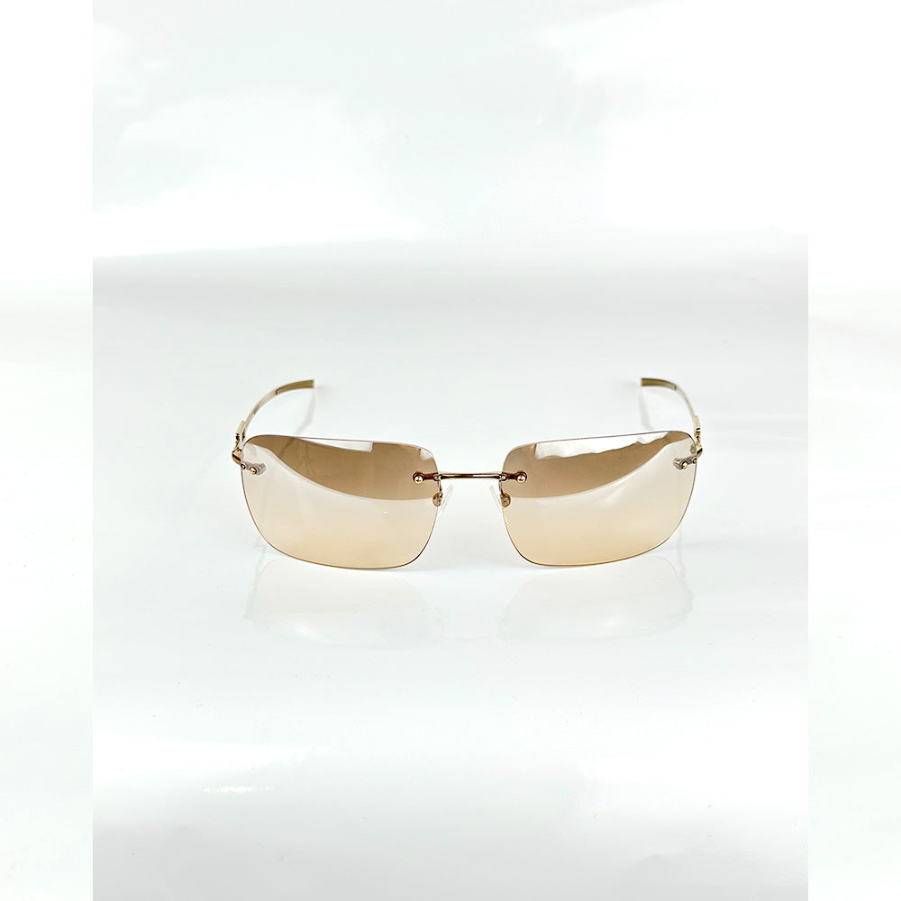 Gold Rimless Sunglasses