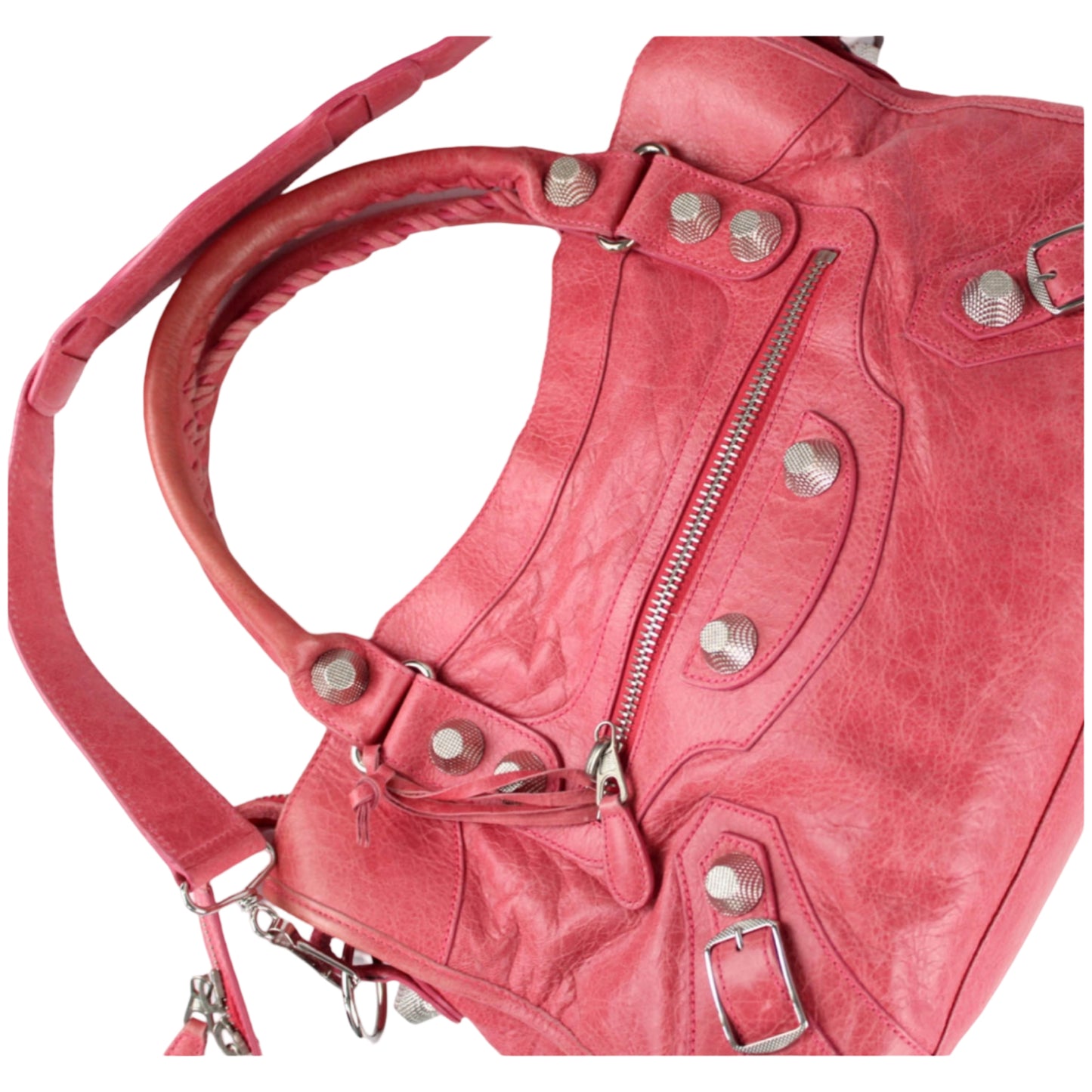 Pink Leather Handbag