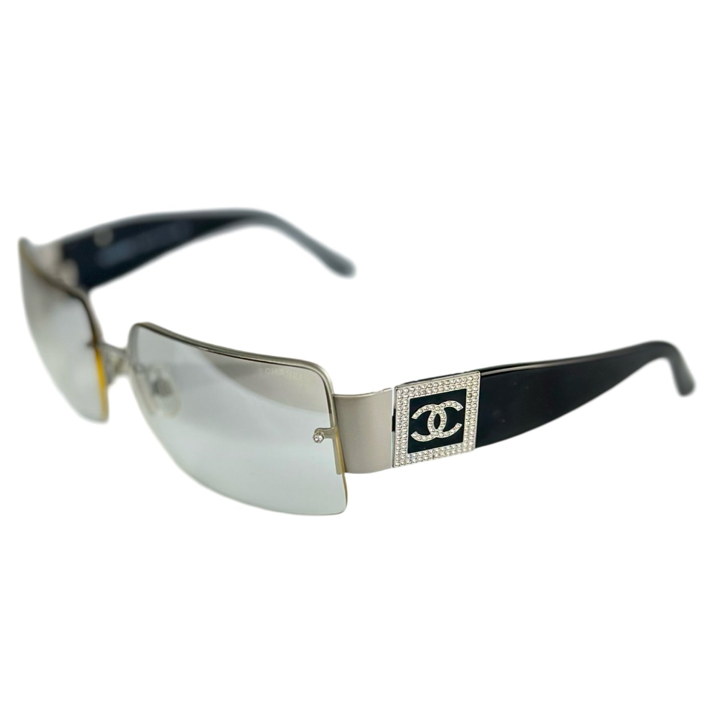 Crystal CC Logo Sunglasses