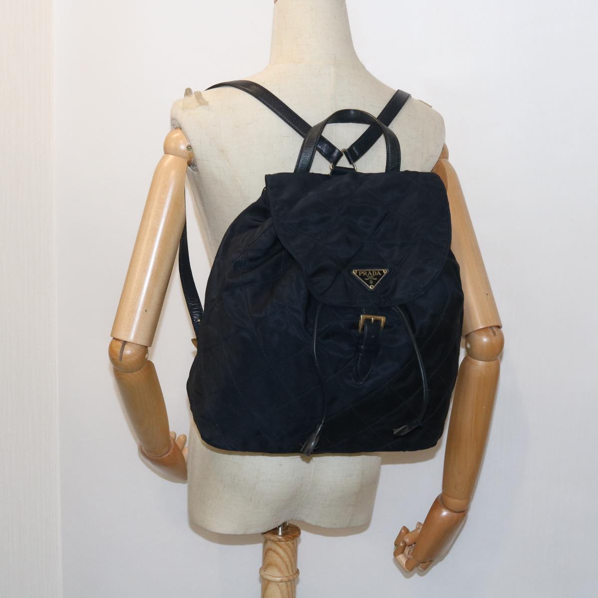 Navy Nylon Backpack