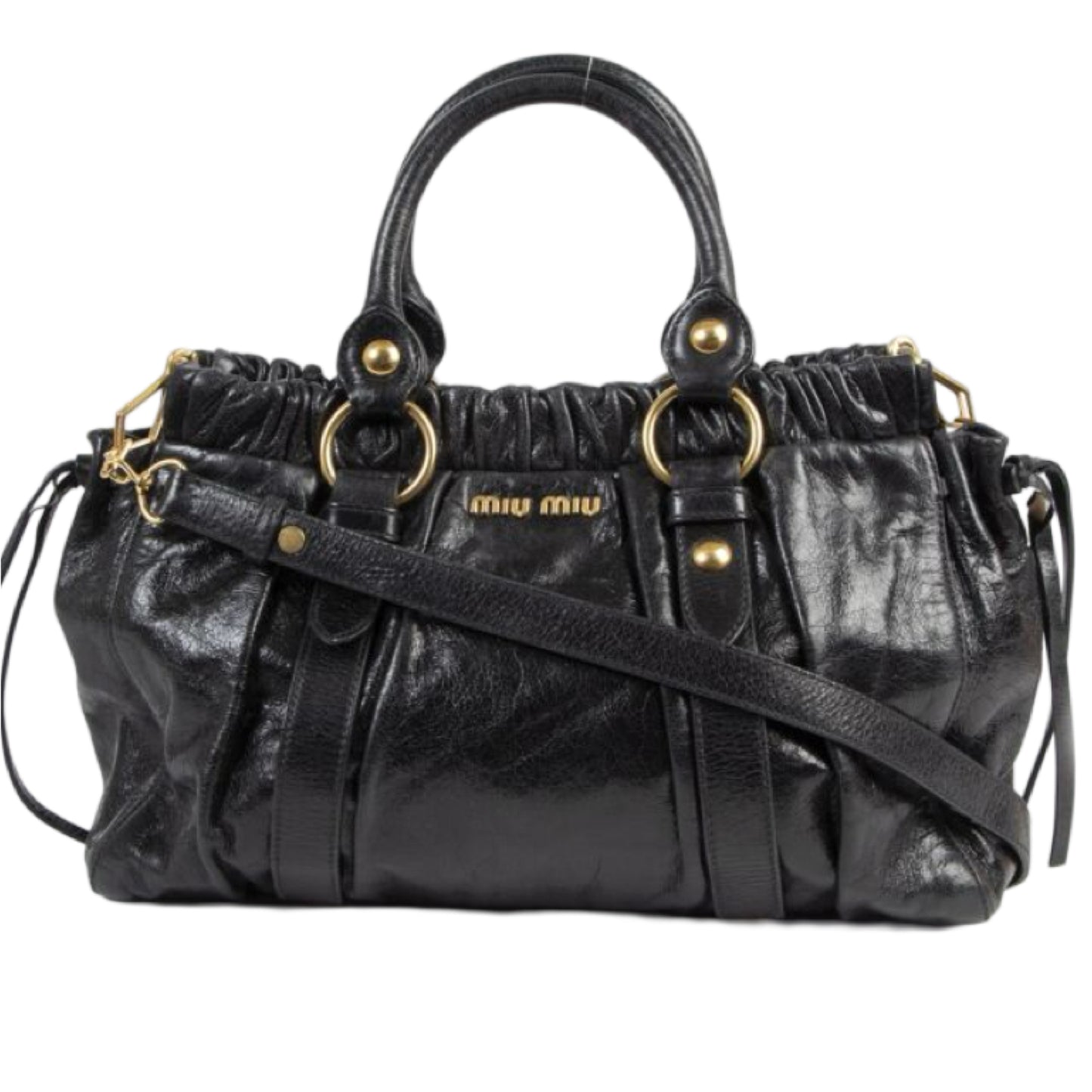 Black Leather Shoulder Bag