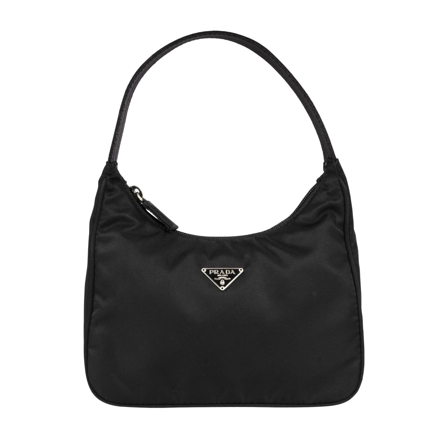 Black Hobo Mini Nylon Handbag