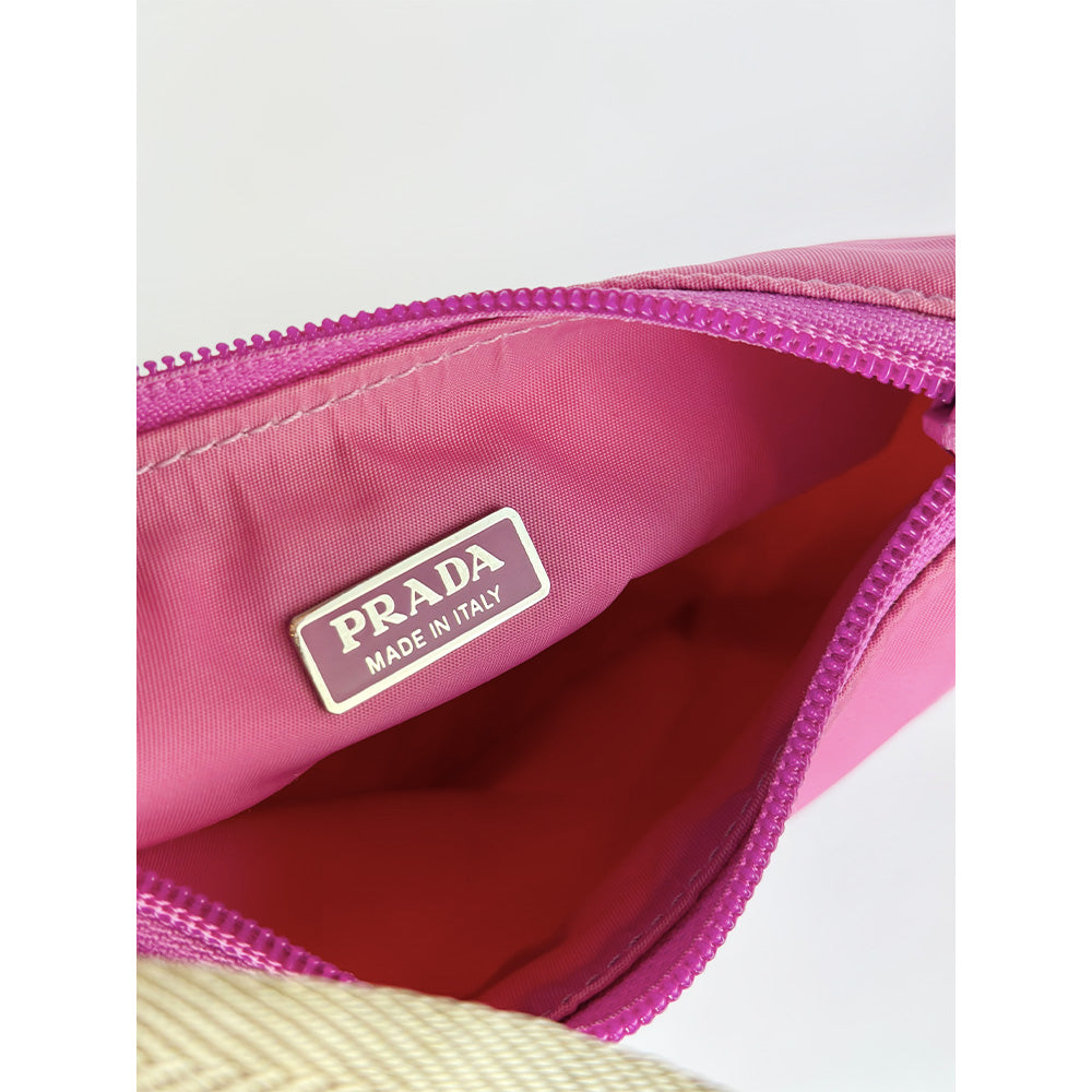 Pink Hobo Mini Nylon Handbag