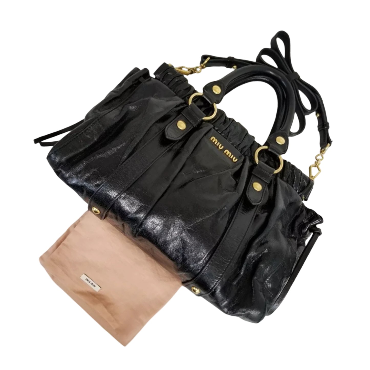 Black Leather Shoulder Bag