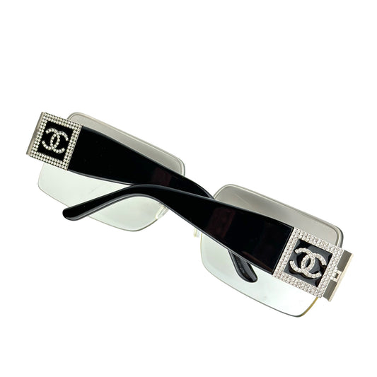 Crystal CC Logo Sunglasses