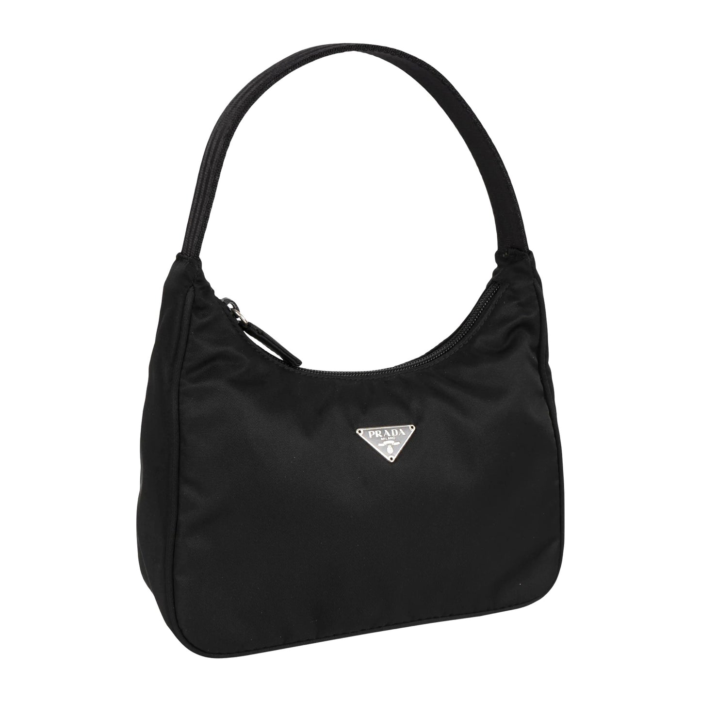 Black Hobo Mini Nylon Handbag