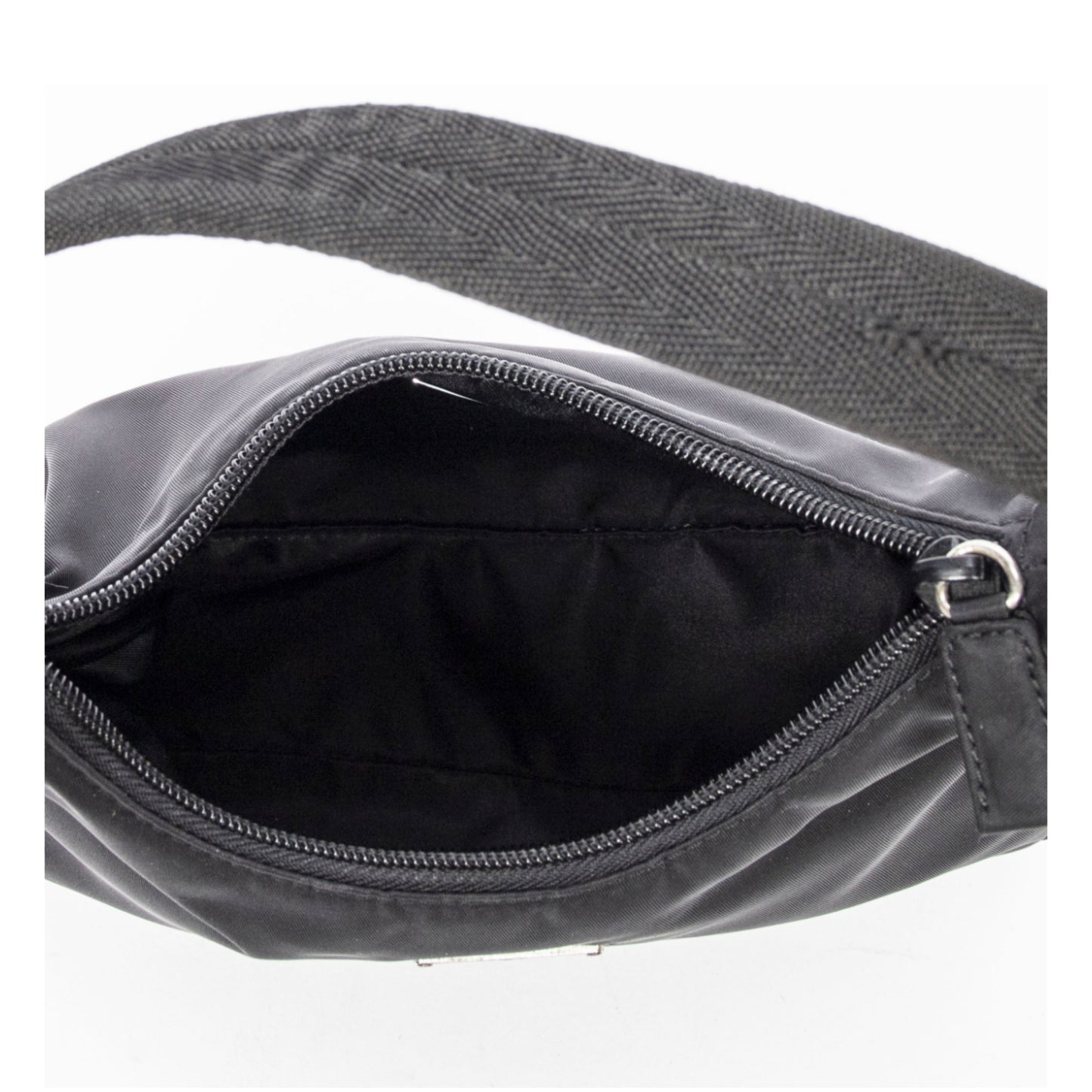 Black Hobo Mini Nylon Handbag