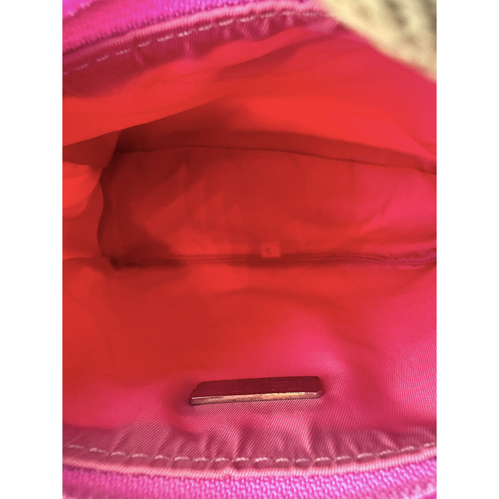 Pink Hobo Mini Nylon Handbag