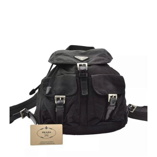 Small Black Nylon Backpack