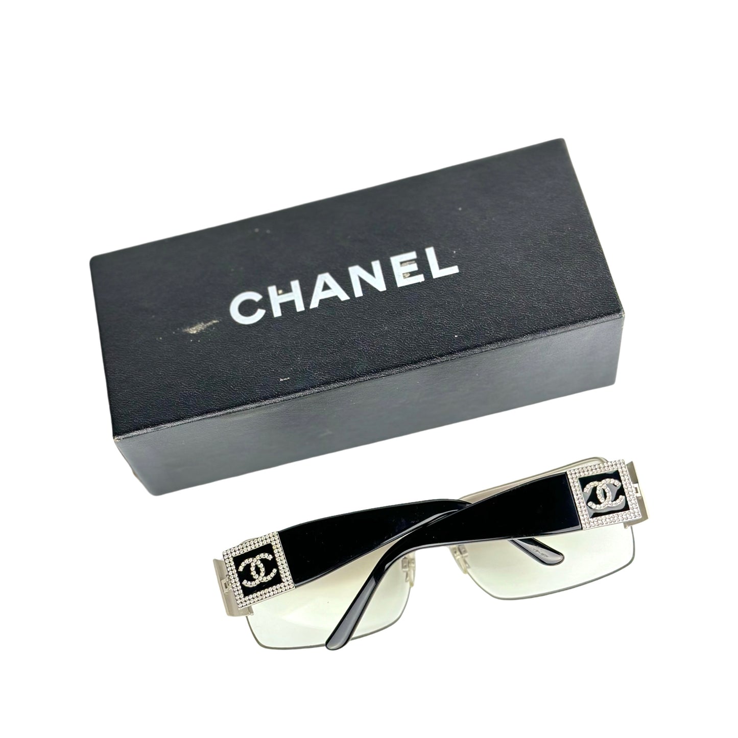 Crystal CC Logo Sunglasses