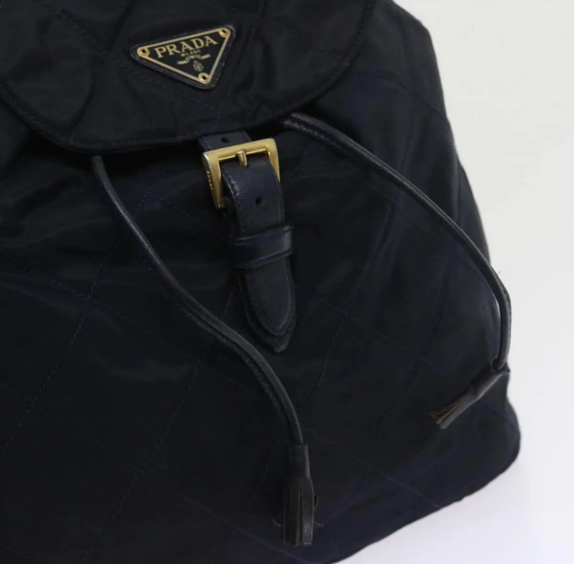 Navy Nylon Backpack