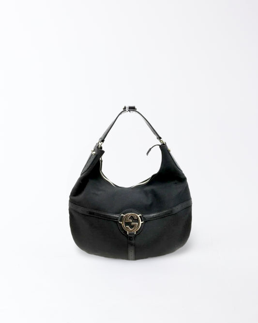 GG Canvas Leather Handbag