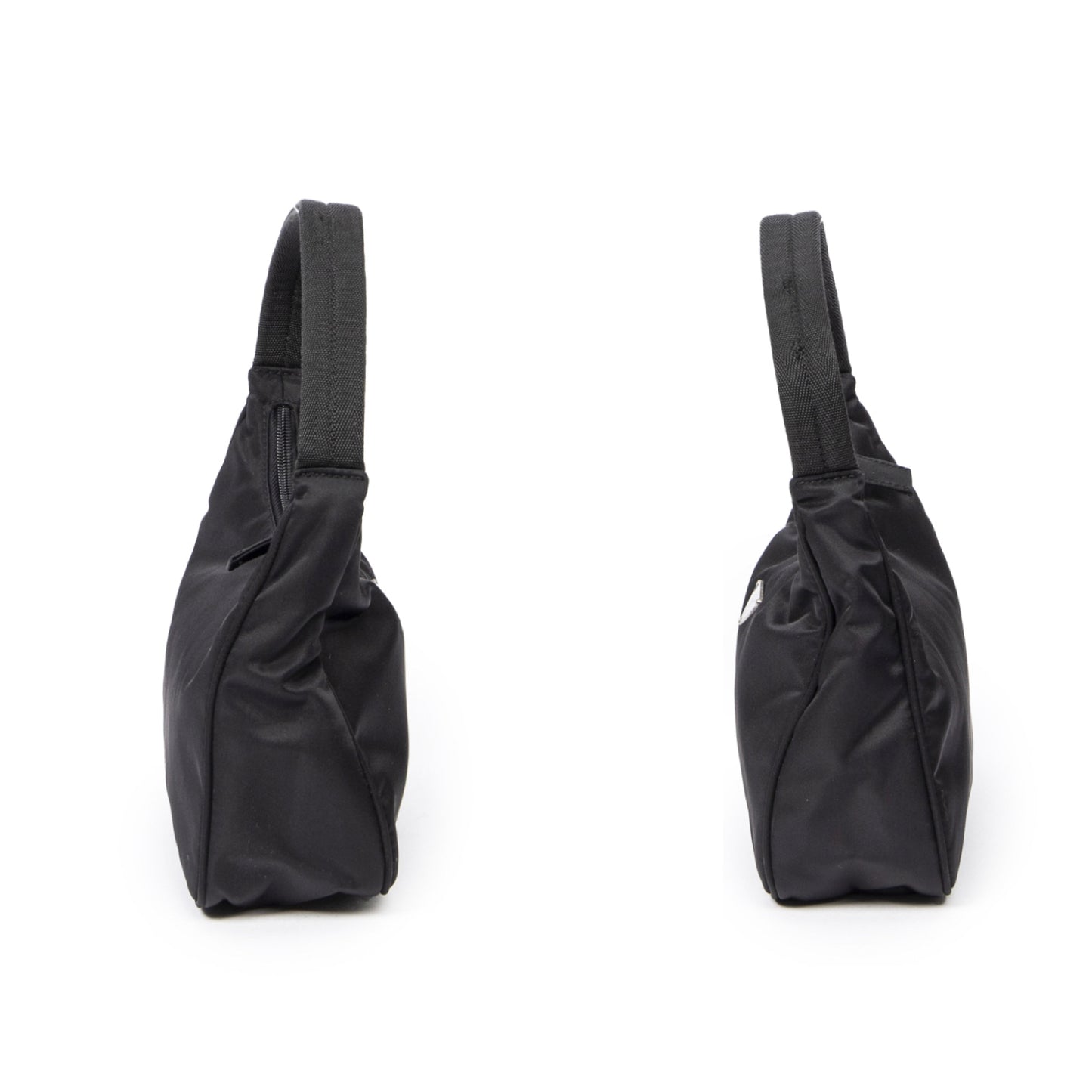 Black Hobo Mini Nylon Handbag