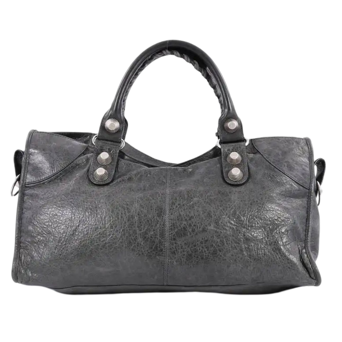 Grey Leather Handbag