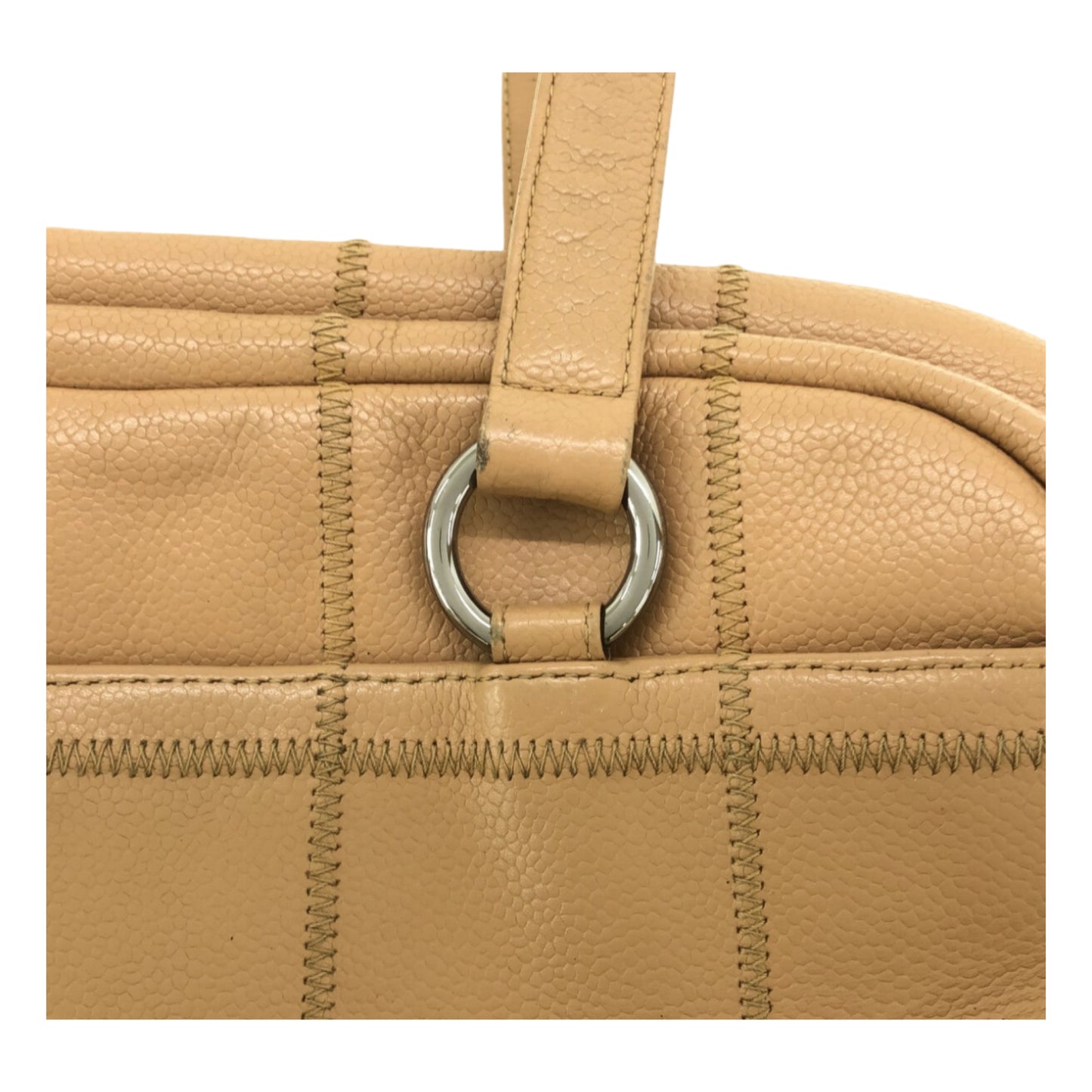 Beige Leather Shoulder Bag