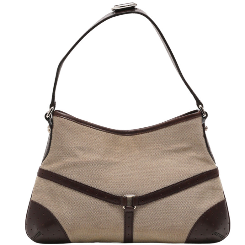 Beige Canvas Handbag