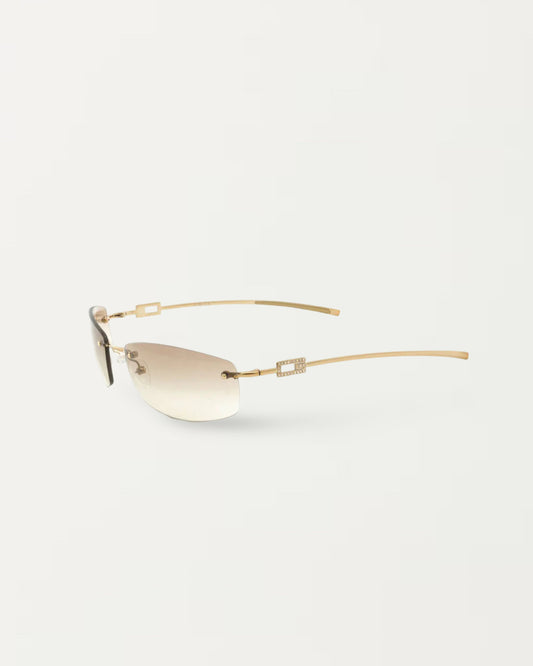 Gold Rimless Sunglasses