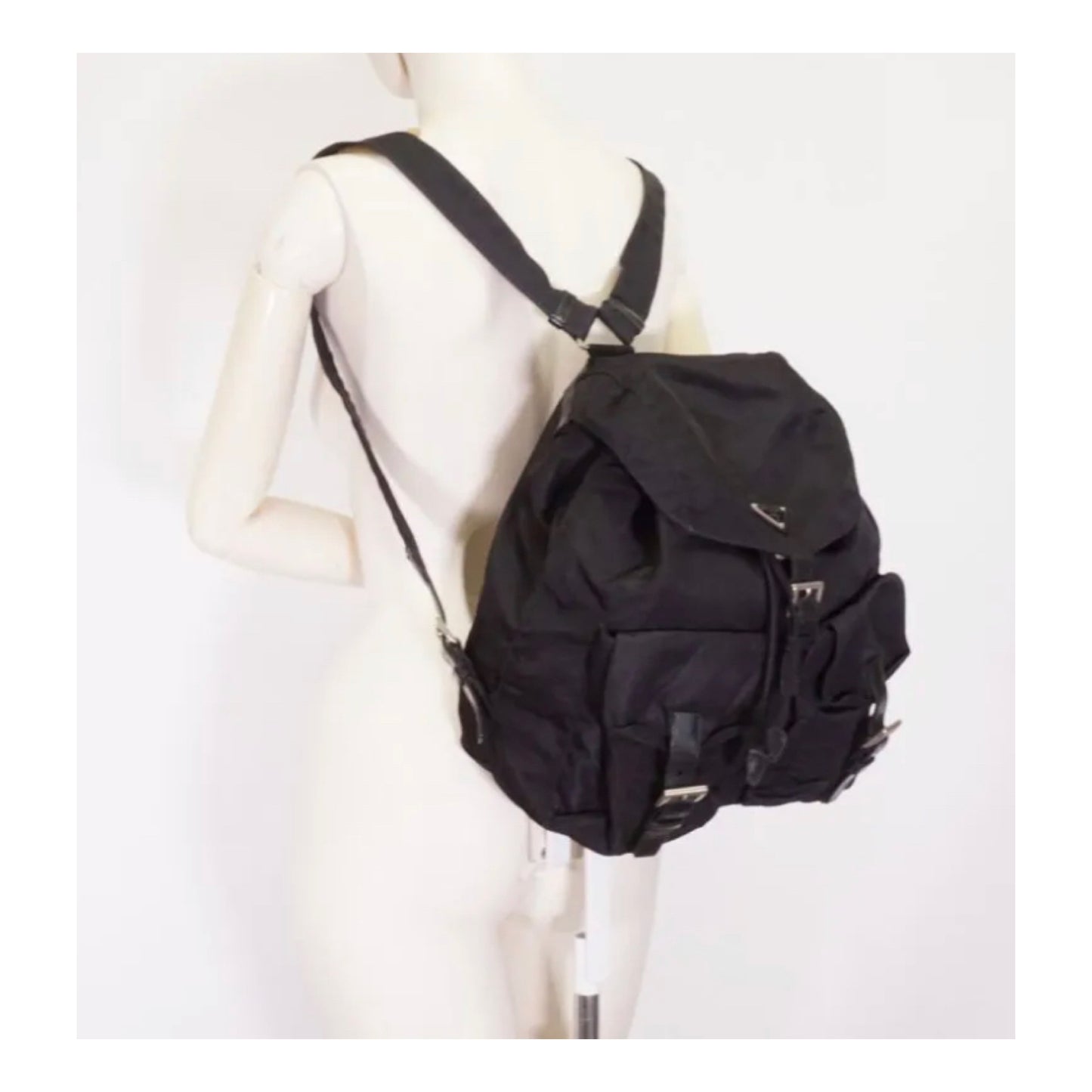 Black Nylon Backpack