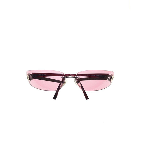 Pink Rimless Sunglasses