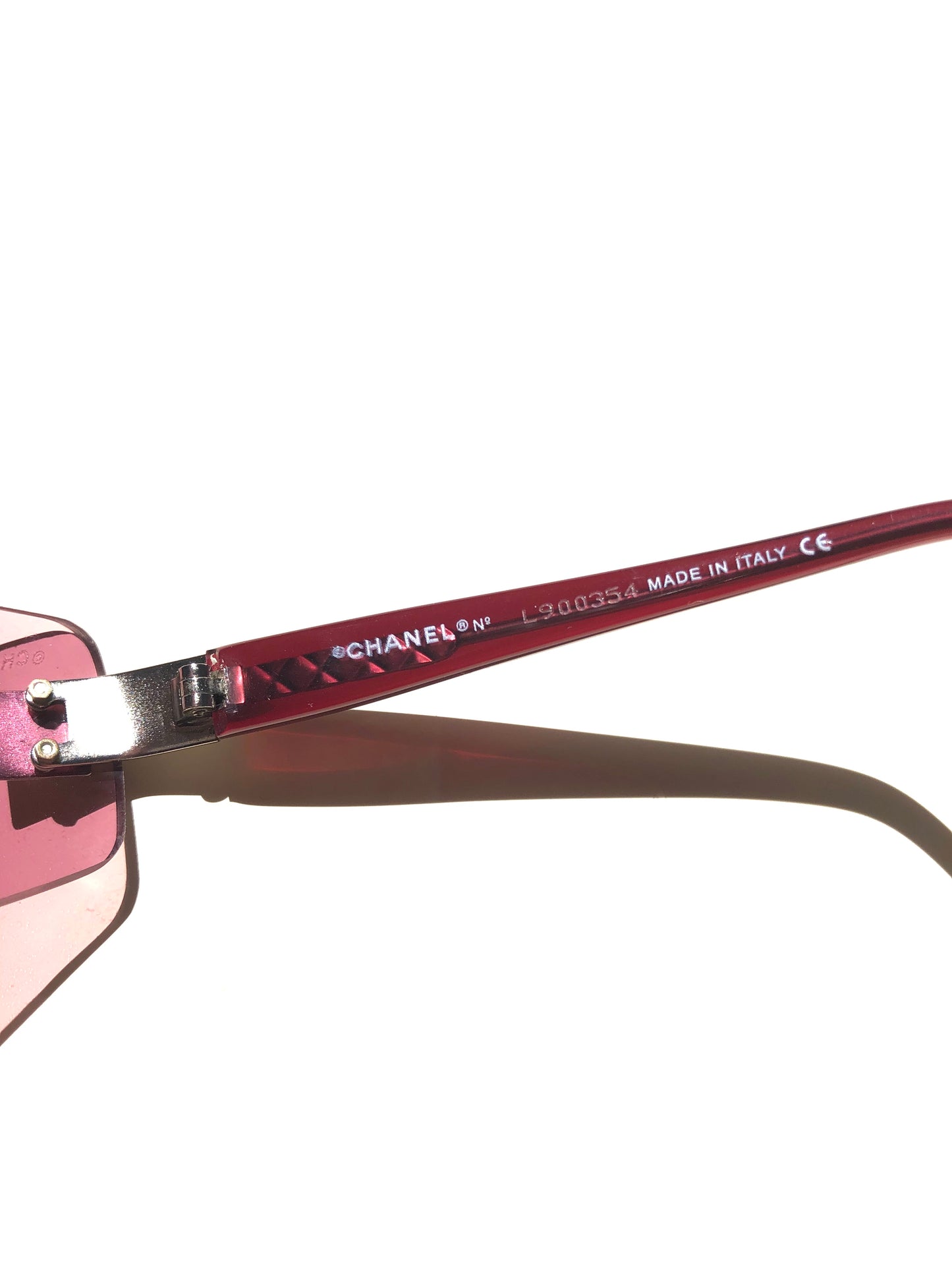 Pink Rimless Sunglasses